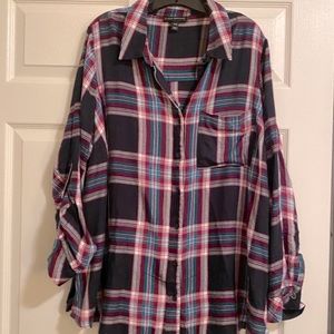 NWOT Lane Bryant Plaid Button-up Flannel Shirt